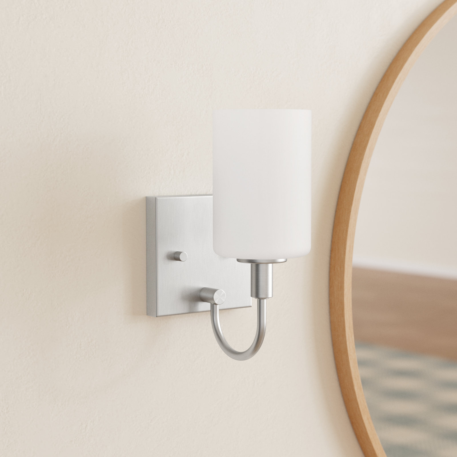 Rowley Single Light Dimmable Bath Sconce, Brushed Nickel