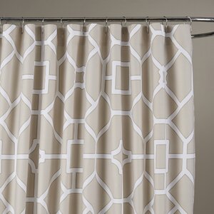 Wrought Studio Nev Cotton Blend Geometric Shower Curtain & Reviews ...