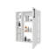 Armoire de salle de bain Yoder, 4 tablettes ouvertes, 1 porte, blanc