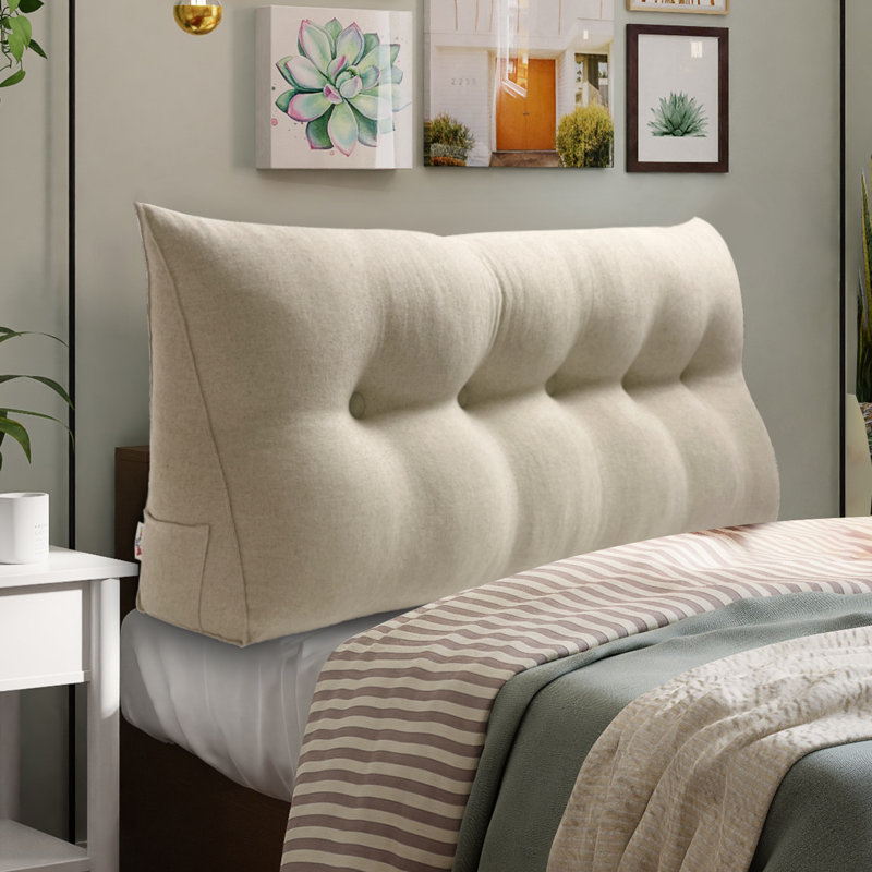 Coussin de tête de lit confortable, Grand lit, Naturel