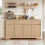 Buffet 57 "avec 3 tiroirs et tablettes réglables, armoire à café pour le salon