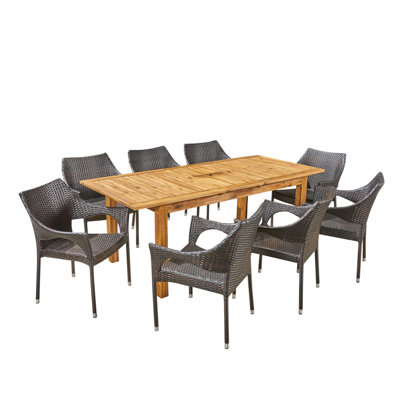 Bruton Rectangular 8 - Person 63" Long Dining Set by Brayden Studio