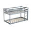 Lit mezzanine simple en bois de caoutchouc gris avec design contemporain pour tous les intérieurs, gris, fabriqué à partir de matériaux pour une chambre à coucher de longue durée