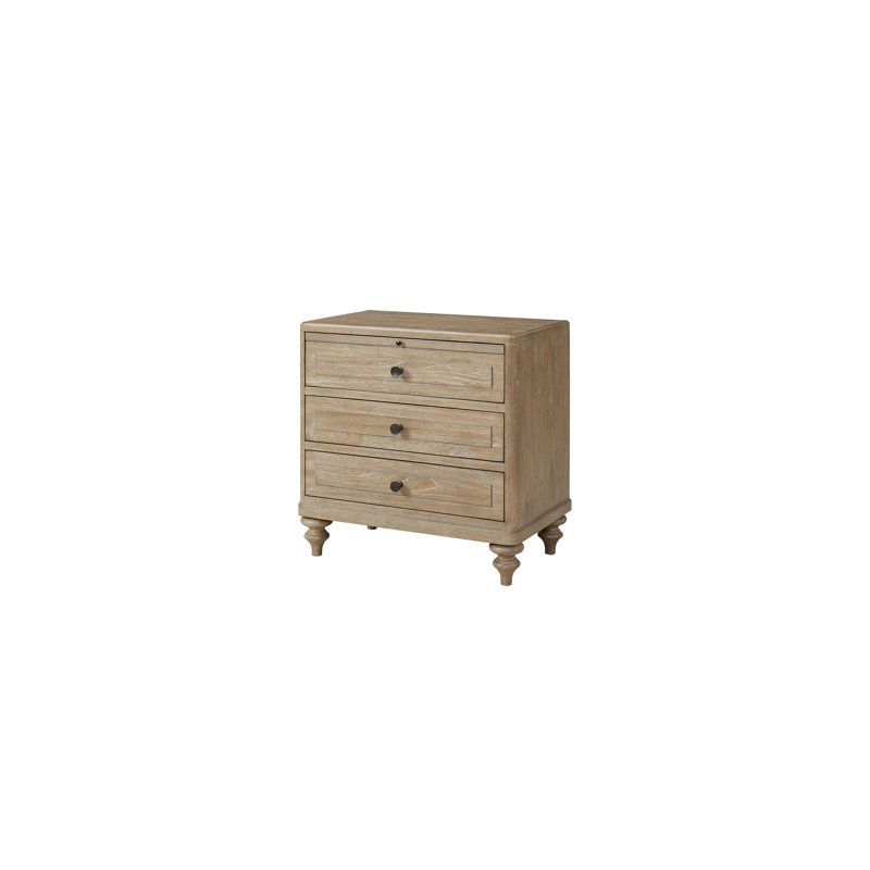 3-Drawer Nightstand With Storage Options