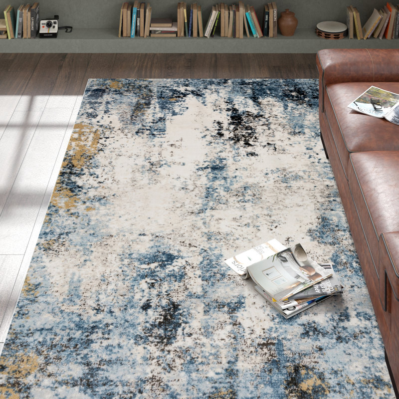Liddle Abstract Indoor Rug, Rectangle 6'7" x 9'2"