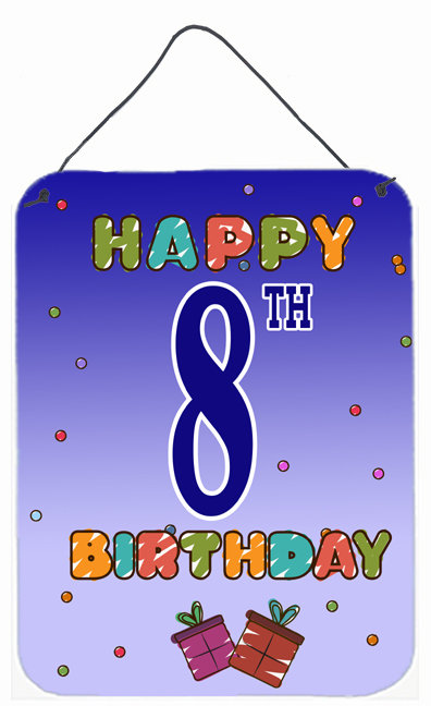 « happy 8e anniversaire » par denny knight, plaque d’art textuel