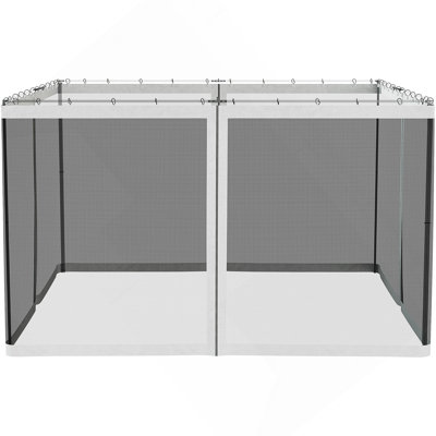Outsunny 10' X 13' Replacement Mesh Sidewall Netting For Patio Gazebos And Canopy Tents With Zippers (Sidewall Only)