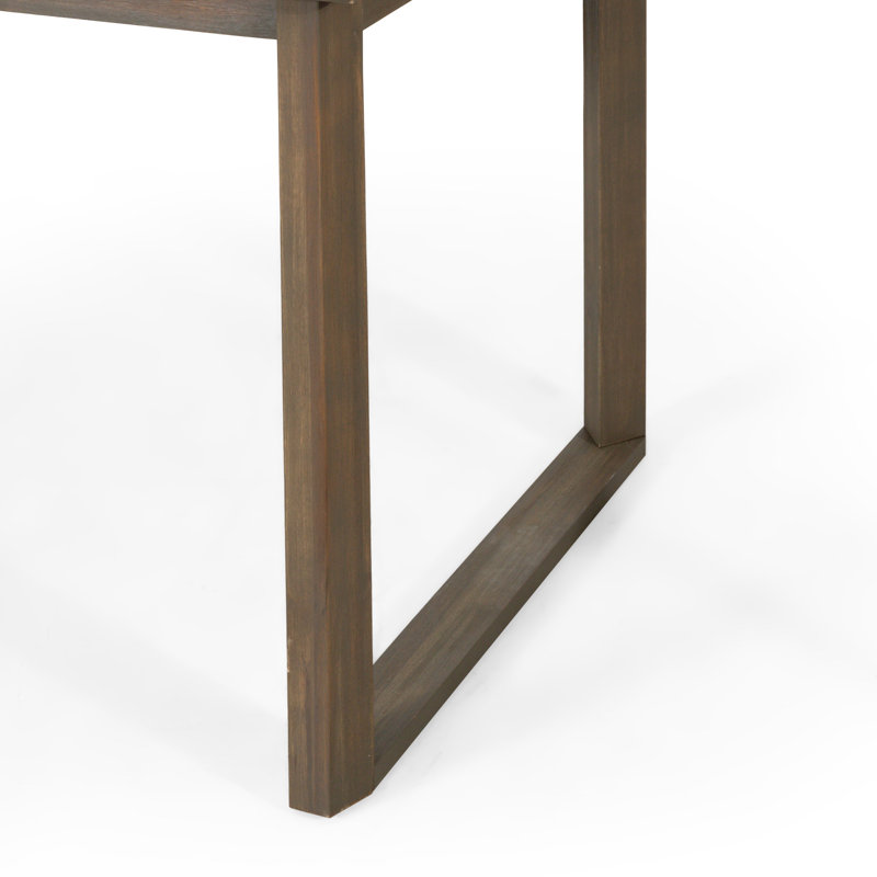 Varva Rectangular Outdoor Dining Table , 71'' in. W 34'' in. D, Dark Brown