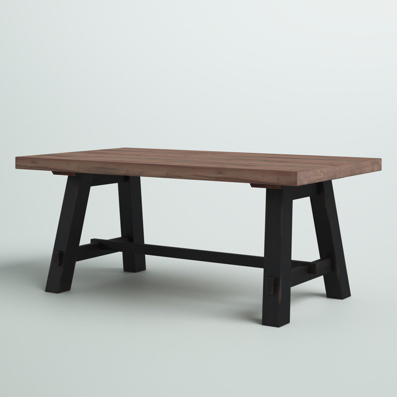 Adam Rustic Industrial Solid Wood Rectangular Coffee Table, 18" H x 42" L x 24" W