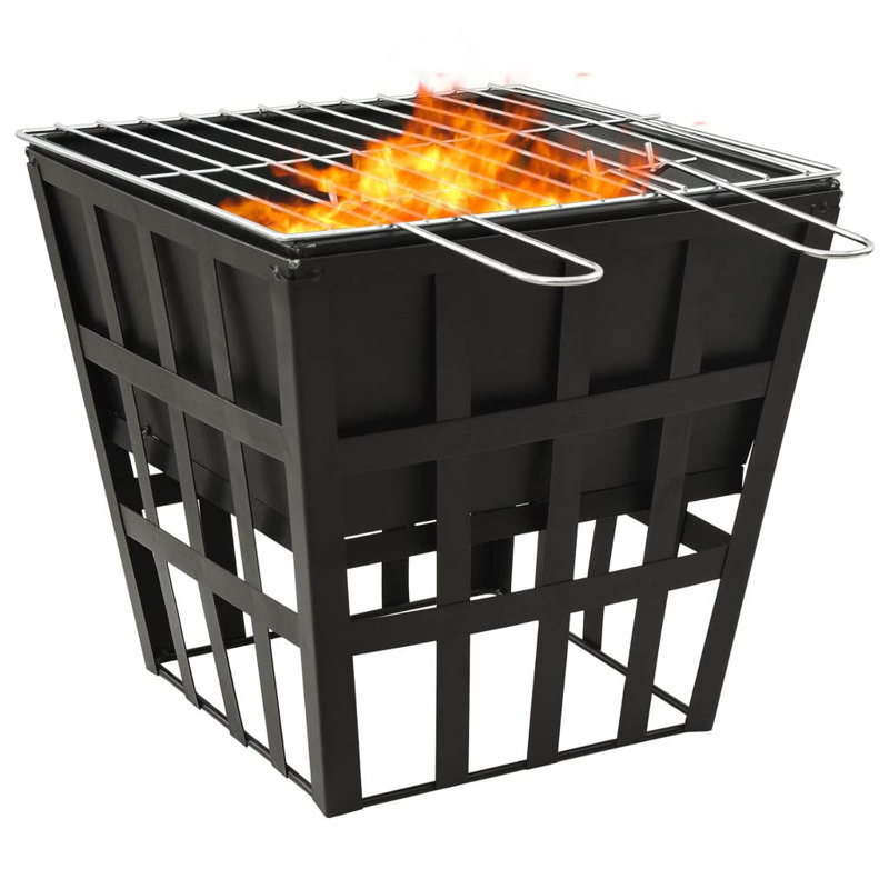Adael Square Steel Wood Burning Fire Pit