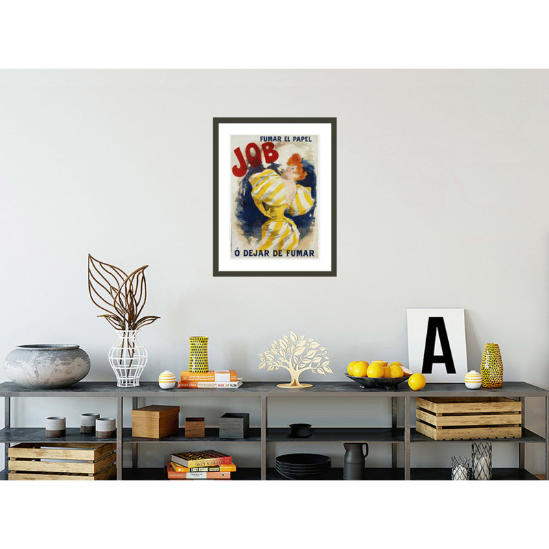 «O Deja de Fumar», affiche de publicité par Jules Chéret, impression giclée encadrée, H 29,5 po x l 22,89 po