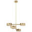 Kelly Wearstler Melange 25" Multi-Positional Semi-Flush Chandelier in Bronze with Alabaster-1683909970