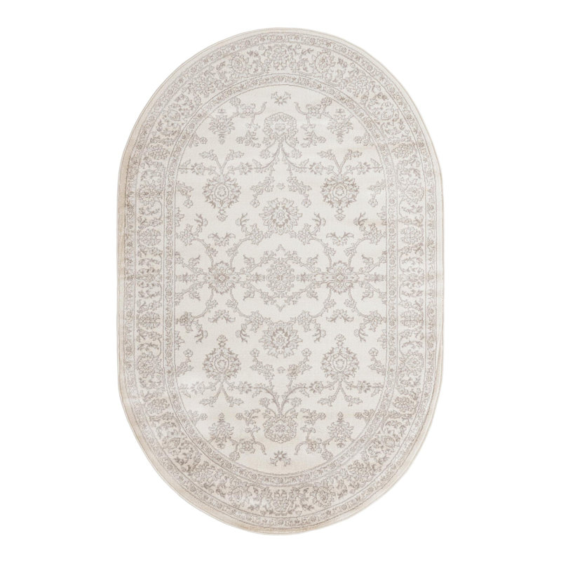 Floral Area Rug, Oval 160cm x 243.8cm