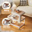 Table d'appoint de luxe en verre mobile