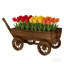 Chariot de jardin en bois avec brouette en bois avec finition carbonisée, bois de sapin, trou de drainage (L 45,3 po)