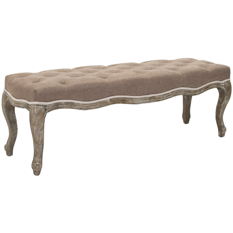 Carlisle Upholstered Bench, Warm Brown