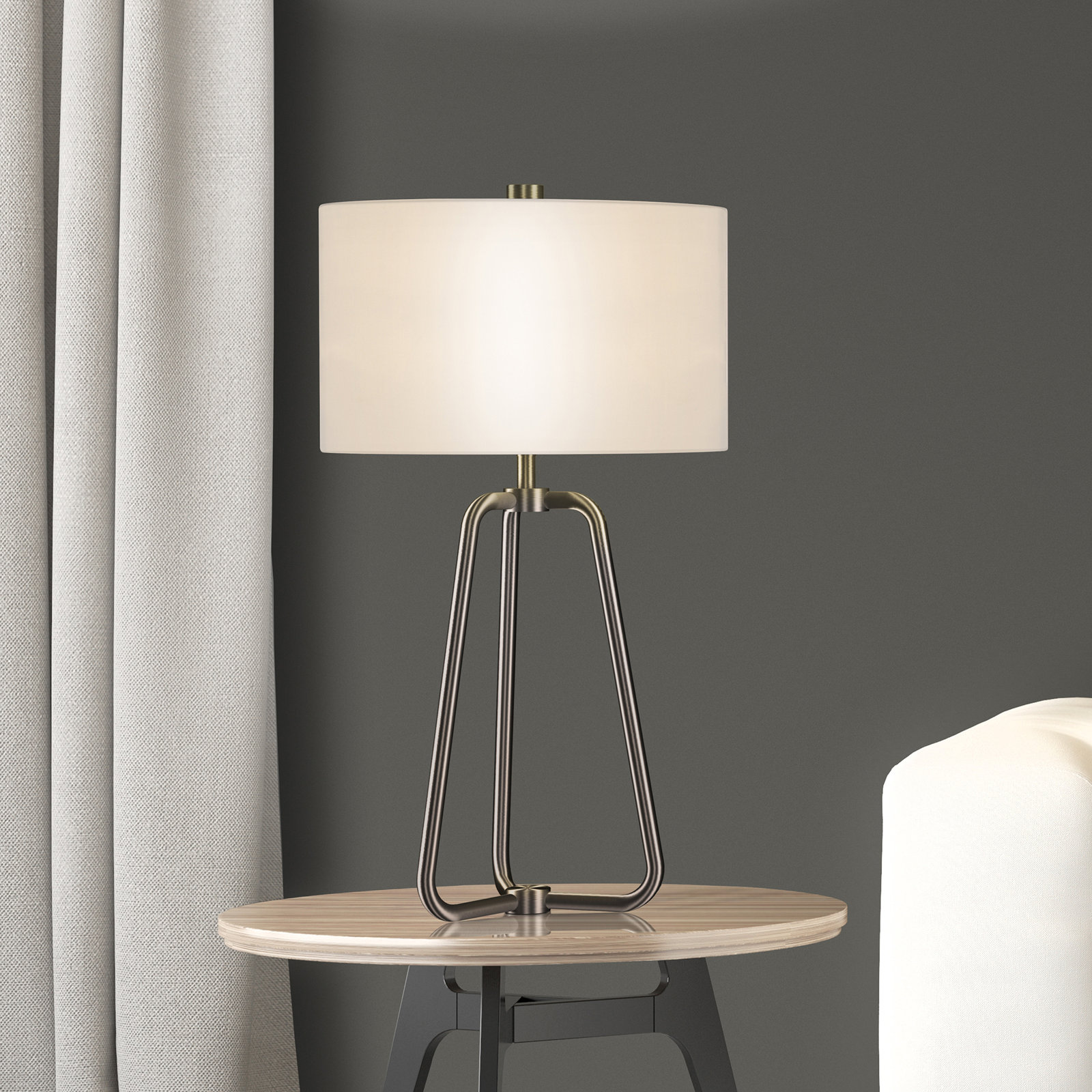 Gio Table Lamp, Brushed Nickel