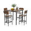 Ensemble de salle à manger 5 pièces à hauteur de comptoir avec table carrée et 4 tabourets de bar, café