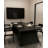 Black solid wood rectangular large-panel desk-445679060