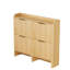 42.9 Inch Slatted Style 4 Flip Door Shoe Cabinet With Tabletop Baffle-1144593186