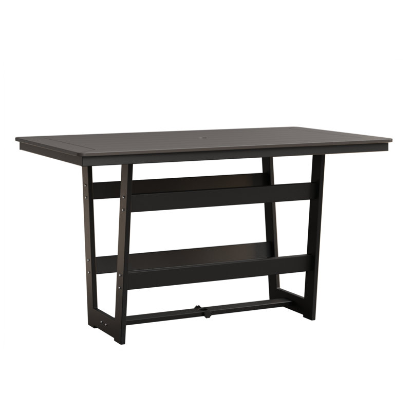 Hudson Outdoor Bar Table, Matte Black, Graphite