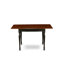 Ensemble de table de salle à manger 5 pièces moderne comprenant une table rectangulaire en bois avec Dropleaf et 4 chaises de cuisine, noir et cerise-131575167-106903578-122934970