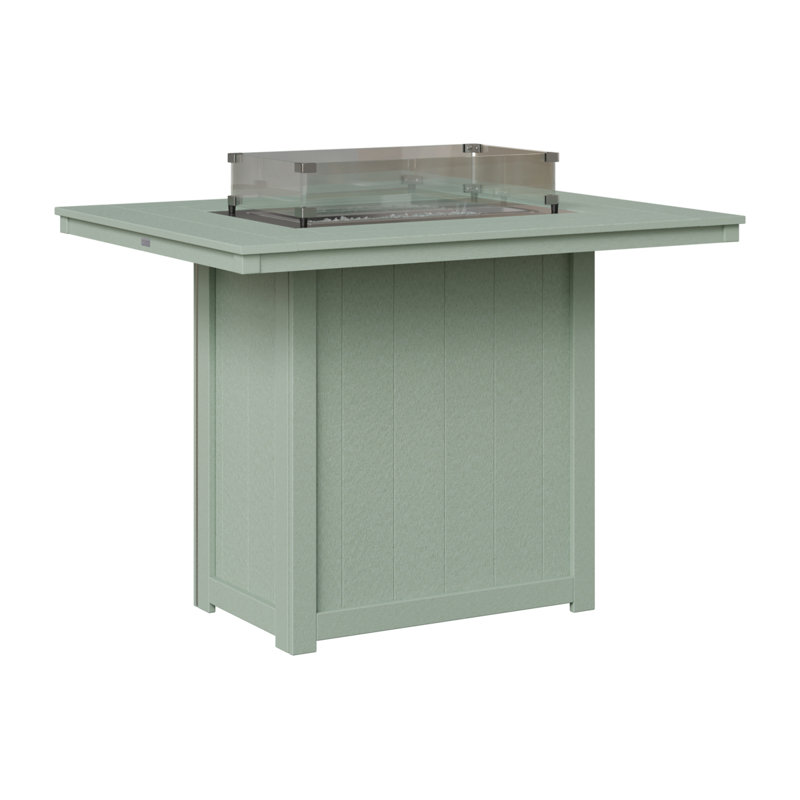 Berlin Gardens Donoma Dining Fire Pit Table, 38.87" H x 41.37" W x 53.87" D, Seafoam