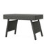 Table Pe Pe, grise, 16 po de profondeur x 24 po de largeur, 15,75 po de hauteur, et structure en fer, sans assemblage pour table de style rétro en fer