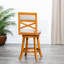 Tabouret pivotant à hauteur de comptoir en tissu beige de 24 po au design charmant et naturel-1572919608-1572919614