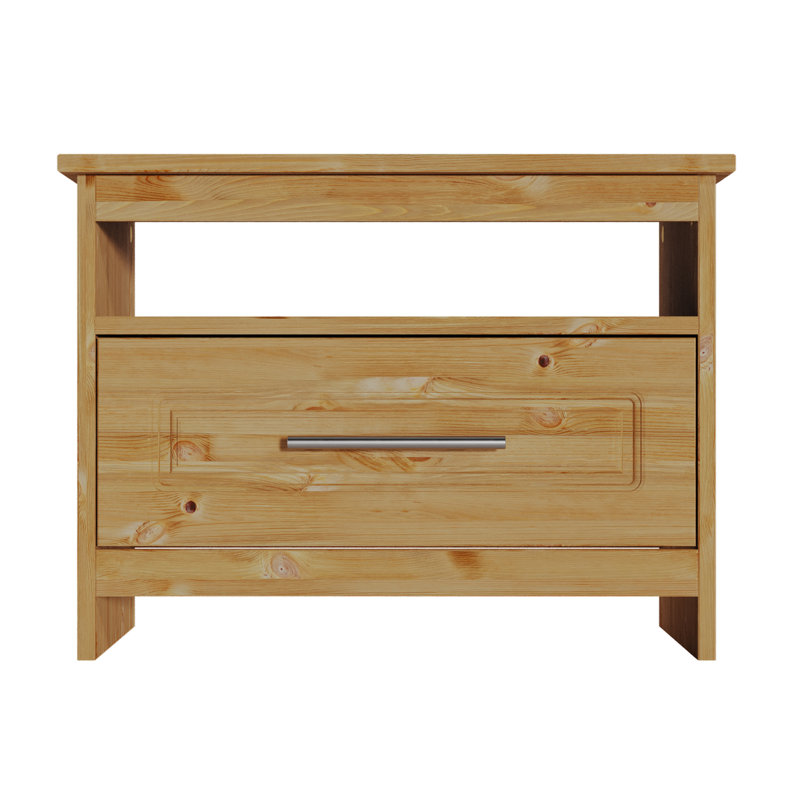 Nurbek Solid Wood Rectangle Accent Accent Chest, Brown