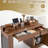 55'' Farmhouse Office Desk With Charging Station & Storage Cabinet, Home Office Desk, Barn Door Design Computer Desks with File Drawer & Keyboard Tray for Study, Living Room, Dark Walnut-1018381380-1018381382
