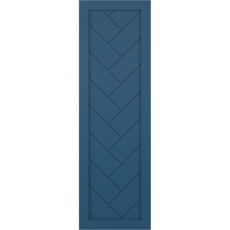 Volets à fixation fixe en PVC True Fit, Bleu séjour, 15", 73"
