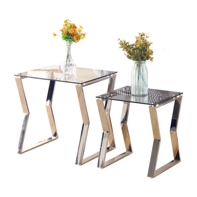Ronnell Glass Top Nesting Tables