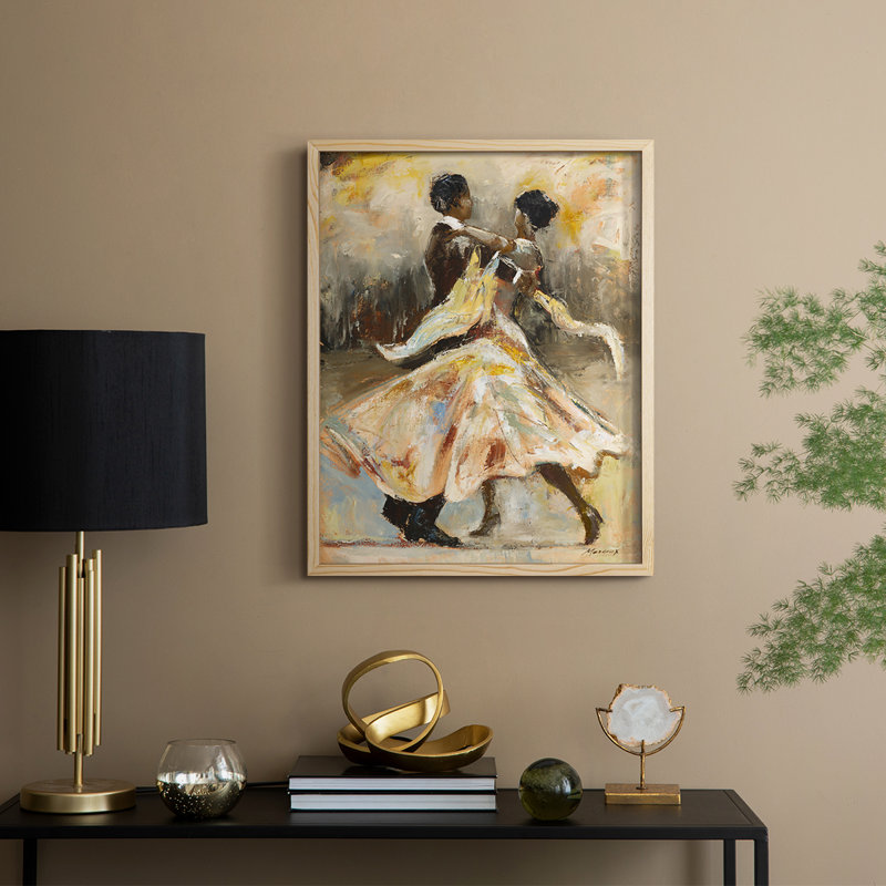 «Night Out», reproduction encadrée - bois massif, Naturel, H 11 po x l 9 po