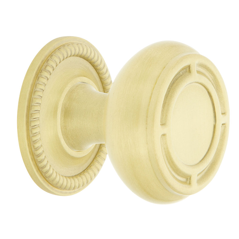 Mission 1 3/8" Diameter Round Knob, Satin Brass