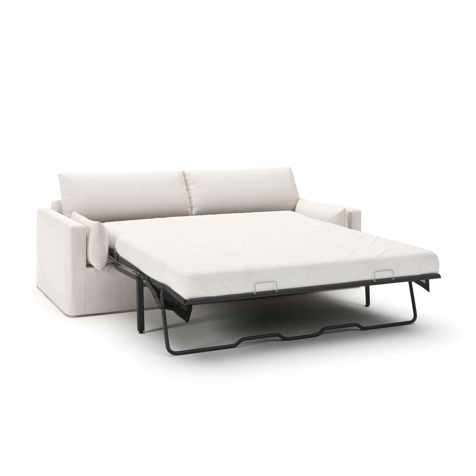 Laguna 96'' Sofa, Lena Off White Performance Linen Blend