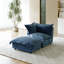 Upholstered Armchair with Footstool-1127813421