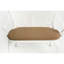 Banc ergonomique en métal et aluminium coulé orné d'un coussin floral rose et blanc pour l'extérieur
