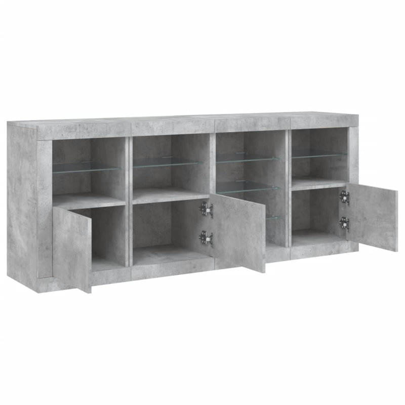 Azarea 164cm Sideboard, Concrete Grey