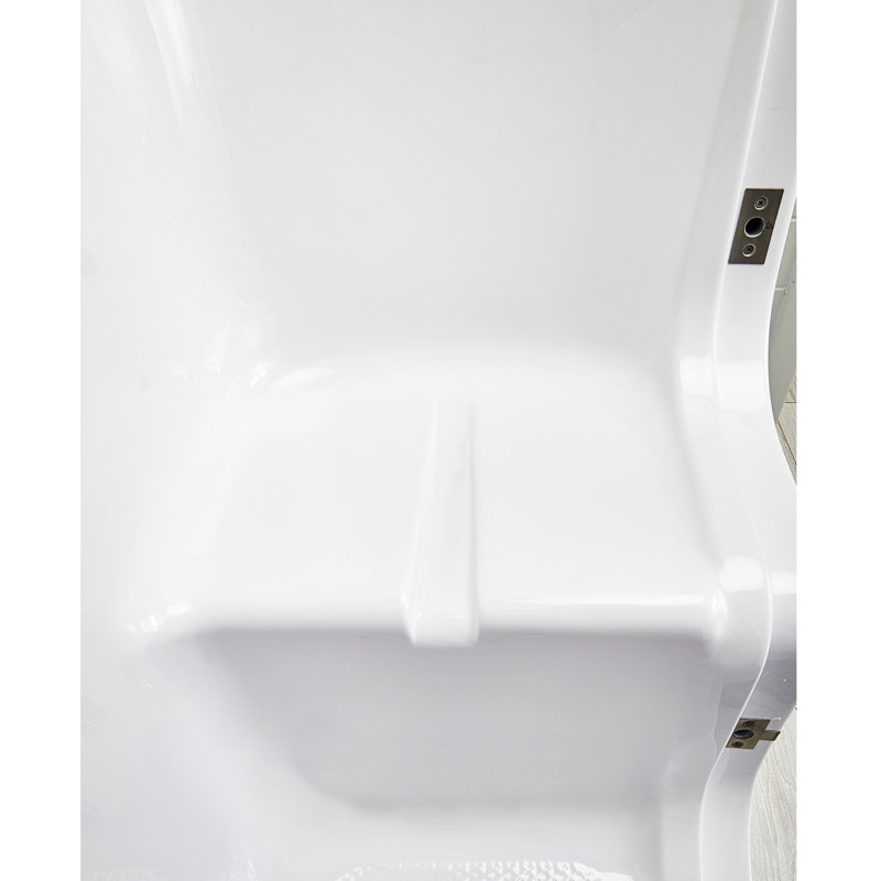Ella Wheelchair Transfer 30"x52" Acrylic Soaking Walk-In-Bathtub, Left Outward Swing Door, 5 Piece Fast Fill Faucet, 2" Dual Drain