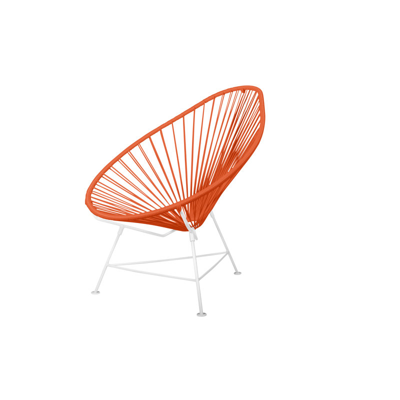 Chaise de jardin, Orange / blanc