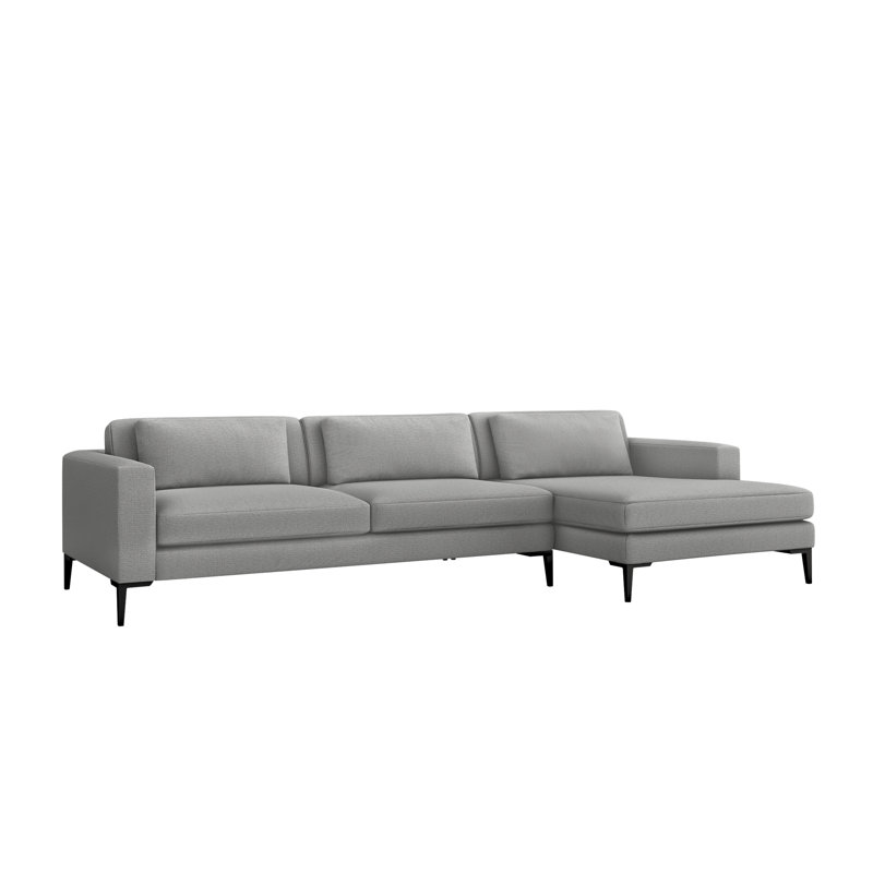 Izzy Chaise Sectional, Right Hand Facing, Storm, Pewter
