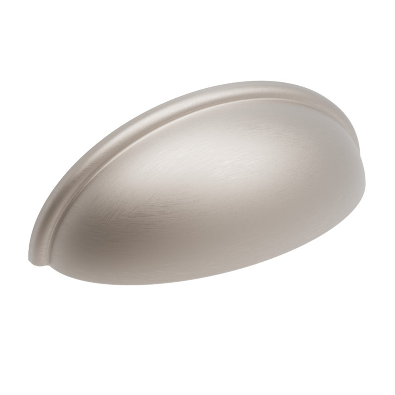 Heritage Designs Collins Cup Pull - 3" Centre to Centre Cabinet Pull Satin Nickel - Transitional Hardware for Drawers & Cabinets