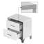 2 Drawers High Gloss Mirrored Nightstand Bed Side Table Small Night Stand-976645492