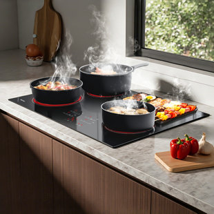 Tecasa 30 Inch 4 Burners, Built In with Boost Function and Touch Control, Black