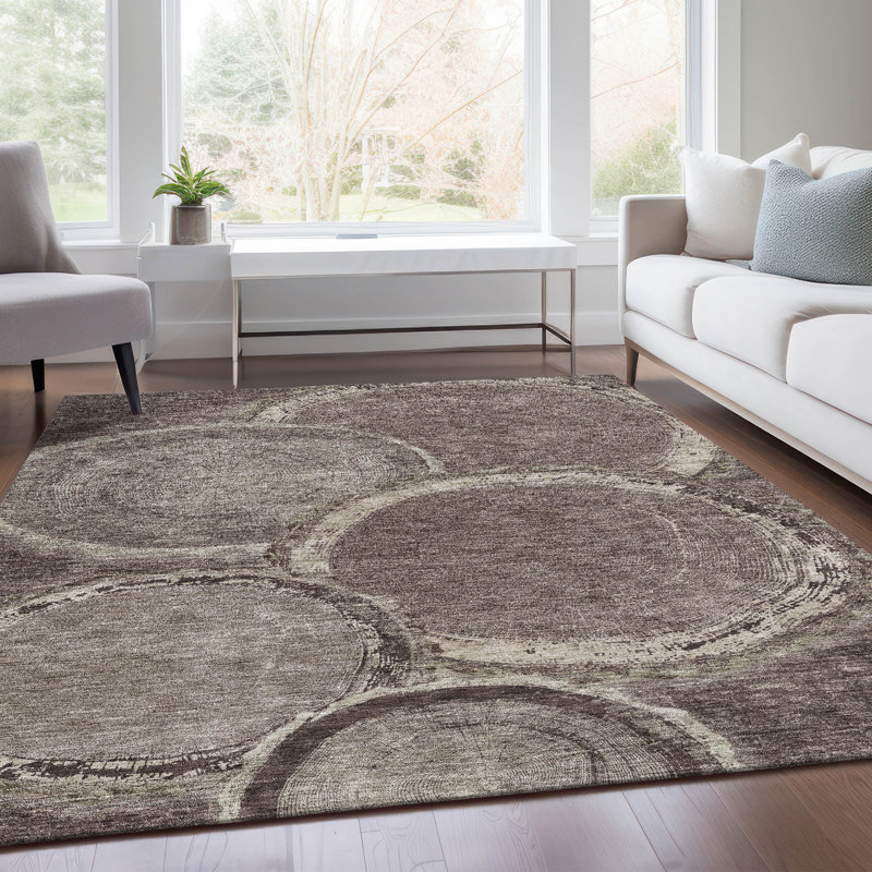 Tapis chocolat Prisco lavable à la machine de qualité supérieure, Rectangulaire 3 pi x 5 pi