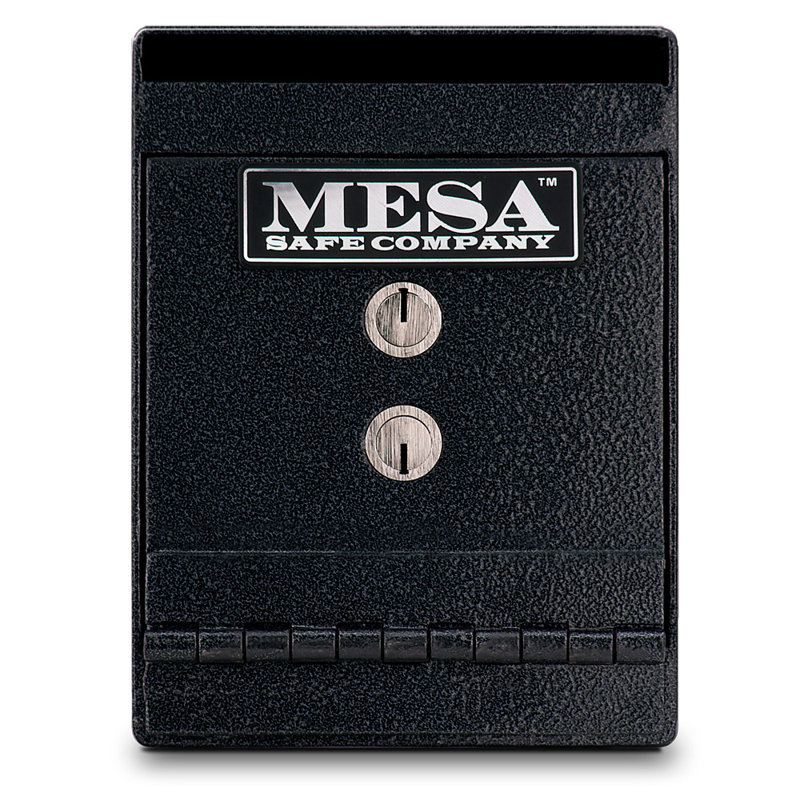Mesa Safe Black Steel Keyed Depository Safe, 8" Height