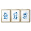 Blue Breeze I - reproduction encadrée sur mesure de qualité supérieure mate - 3 pièces-891318603-891318602