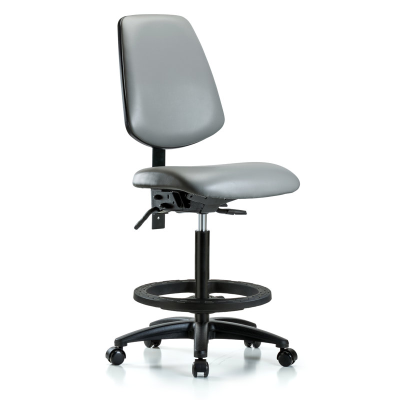 Chaise de travail ergonomique Laiba, Roulettes, Non, Argenté