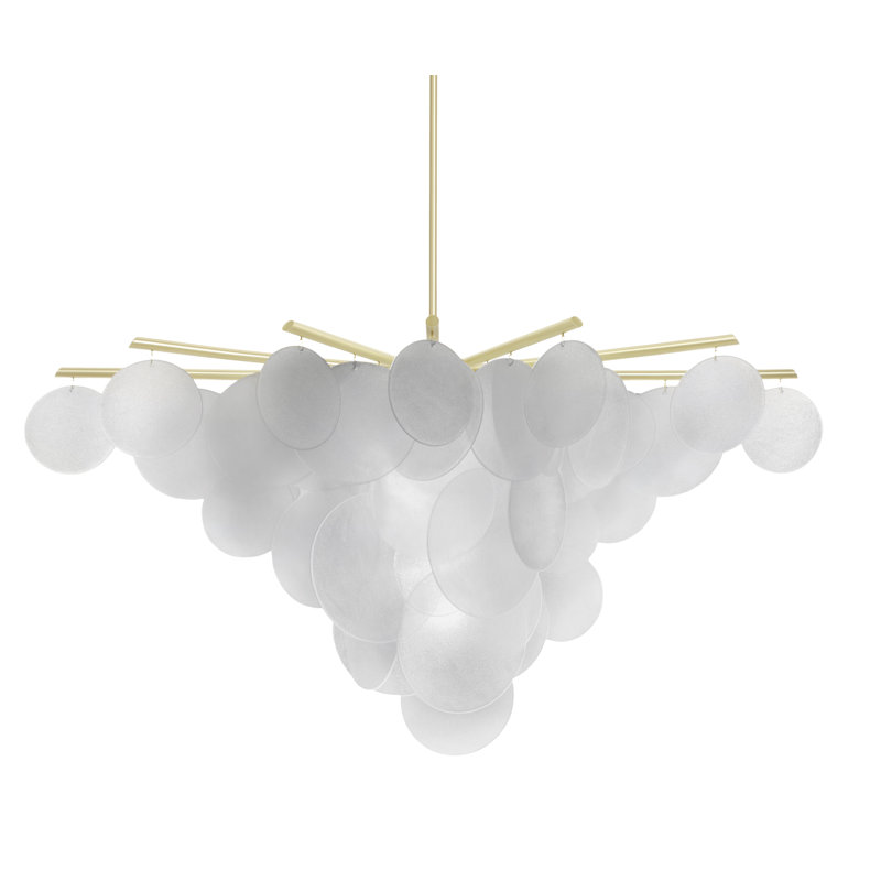 Nimbus 8 - Light Chandelier, Satin Brass
